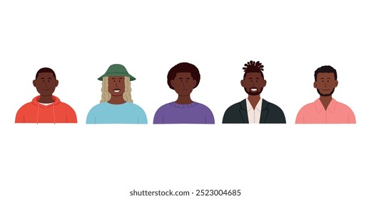 Coleção de Retratos Inclusiva Diversificada - Faces Multiculturais