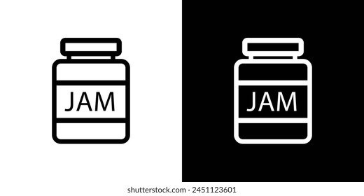 Diverse Jam Flavors Icon Set Including Fruit and Sweet Spreads