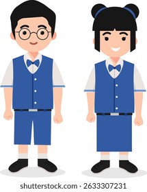 Diverse Kindergarten Students in Uniforms for Classroom Scene