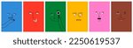 Diverse people face doing funny hand gesture and emotion. Colorful avatar design set, modern flat cartoon character collection in simple doodle art style for psychology concept or social reaction.