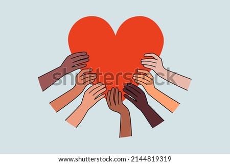 Similar – Image, Stock Photo Multiracial hands holding a small baby’s feet gently
