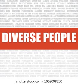 Diverse People word cloud, vector background