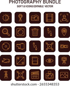 Diversos Elementos fotográficos, íconos e Ilustración vectorial gráfica, que ofrecen soluciones visuales para temas de imágenes,