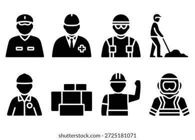 Diverse Berufe Arbeitnehmer Symbole Beruf Karriere