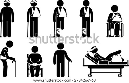 Diverse representations of individuals with various disabilities and mobility aids