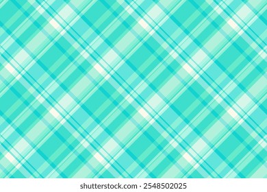 Diverse nahtlose Muster Vektor, fließende Textur Hintergrund Stoff. Traditioneller Scheck aus Tartan-Textilien in Teal- und hellen Farbpaletten.