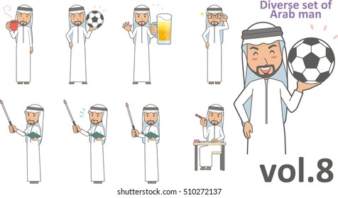 Diverse set of Arab man , EPS10 vector format vol.8