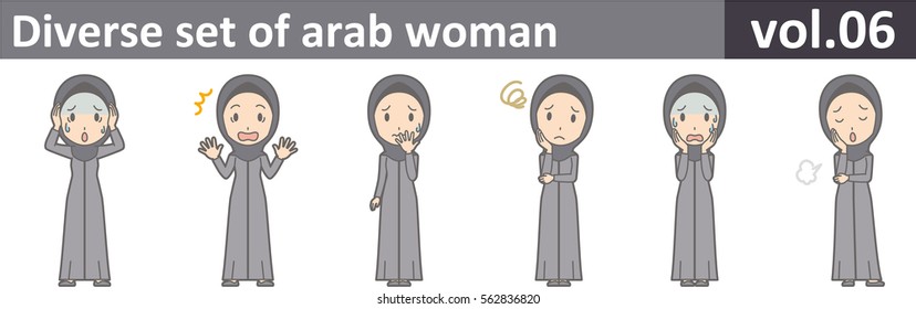 Diverse set of arab woman, EPS10 vol.06