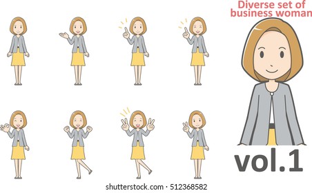 Diverse set of business woman , EPS10 vector format vol.1