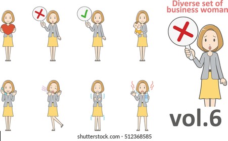 Diverse set of business woman , EPS10 vector format vol.6