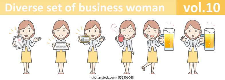 Diverse set of business woman , EPS10 vector format vol.10