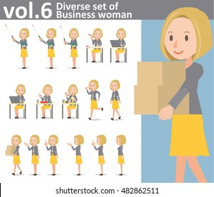 Diverse set of Business woman on white background , EPS10 vector format vol.6