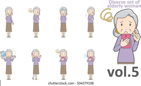 Diverse set of elderly woman , EPS10 vector format vol.5