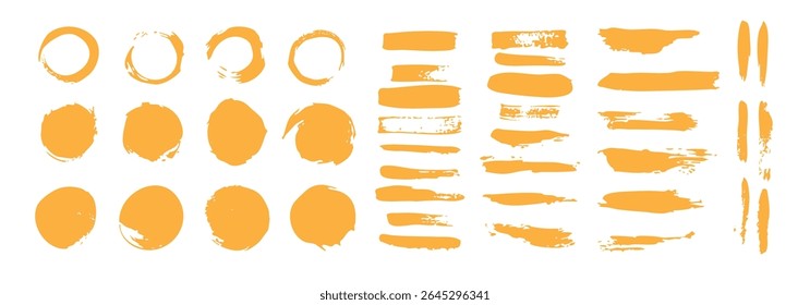 Diverse set of hand drawn ui elements: arrows, circles, frames. ideal for notes, design, play.