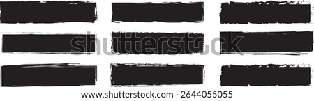 A diverse set of hand-painted horizontal vector stripes in vivid colors and black, offering a modern and artistic look for digital creative projects.