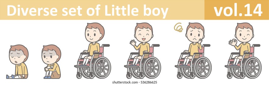 Diverse set of little boy , EPS10 vector format vol.14