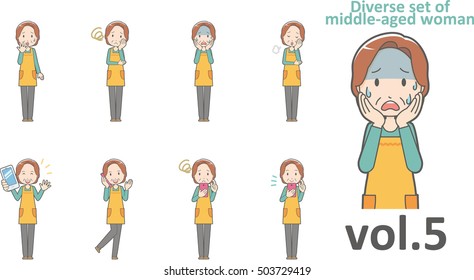 Diverse set of middle-aged woman , EPS10 vector format