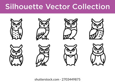 Um conjunto diversificado de silhueta vetor ícones com vários estilos, perfeito para logotipos, web design, e projetos gráficos.
