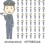 Diverse set of train conductor on white background , EPS10 vector format vol.1