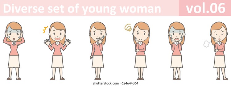 Diverse set of young woman, EPS10 vol.06 (Illustration of a young woman in a skirt)