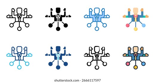 Diverse Skillset icon set multiple style collection 
