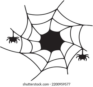 Diverse spider web design that can be used for Halloween sets