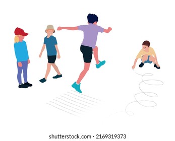 Diverse Students in illustration graphic vector