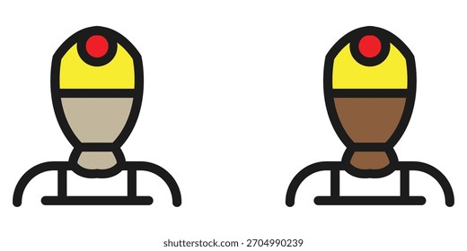Diverse stylized avatar set representing people of different ethnicities, perfect for website profiles or creative team introductions, modern and inclusive