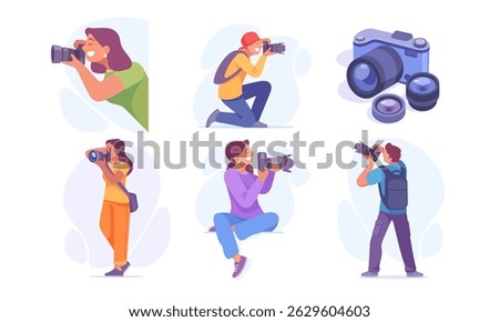 Diverse and talented photographers skillfully capturing beautiful moments with their cameras