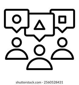 Diverse Team Icon Element For Design