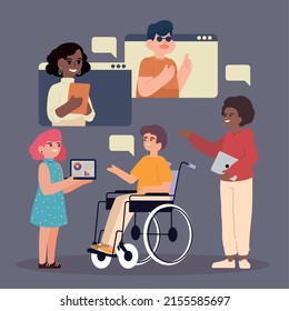 equipo diverso de personas trabajando, concepto