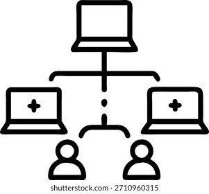 Diverse team using flowcharts and laptops in an organized brainstorming session with bokeh digital art background and copy space concept as Show a diverse team utilizing flowcharts and laptops to organize their brainstorming session set against a bokeh digital art background that provides space for text emphasizing structured and visually organized idea development. in Photo Stock Concept , copy space for advertisement or banner with Photo Realistic as high Quality Detail --ar 7:2