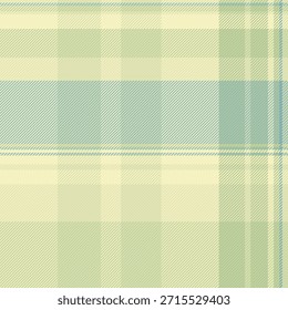 Tejido de textura diversa a cuadros, tartán de fondo sin costuras superior. Patrón de Vector textil a cuadros de la década de 1950 en paleta de colores claros y pastel.