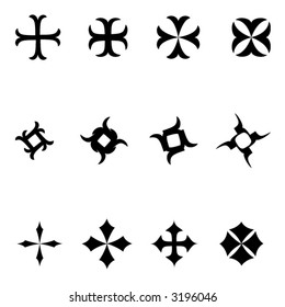 diverse vector ornamental crosses