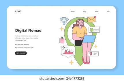 Diverse virtual team members in a colorful grid, with a checklist symbolizing teamwork and unity. Remote team building. Flat vector illustration web or landing