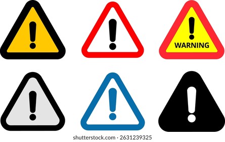Diverse Warning Sign Collection vector 
