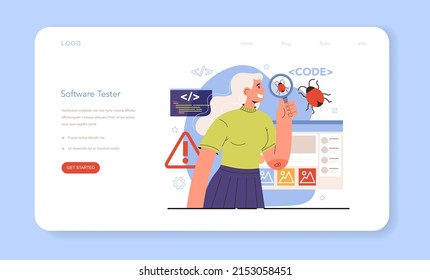 Diverse women in AI and STEM concept. Female IT specialist searching for bugs. Software testing and digital analysis. Modern internet technology. Flat vector illustration