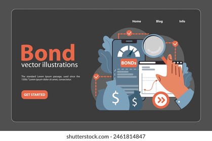 Diversification with bonds. A meticulous investor zooms in on bond performance, integrating fixed-income assets into a well-rounded portfolio. Safeguarding wealth with reliable securities.