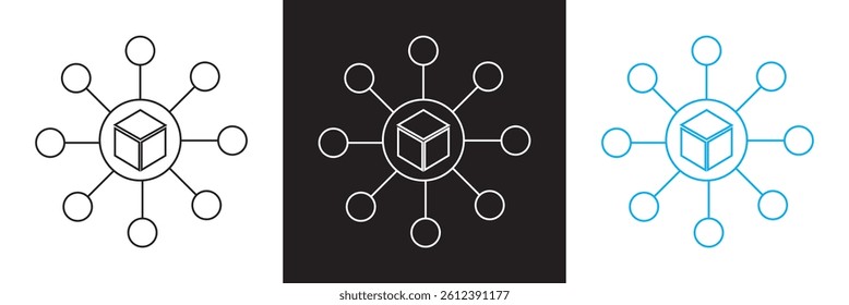 Diversification icon. Business strategy for allocating funds and resources to reduce risks. Vector for websites, mobile interfaces, presentations, banner, visual branding etc. Vector illustration. 