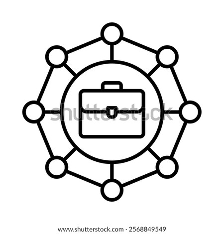 Diversification icon. Simple outline style. Vector. Isolate on white background.