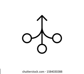 Diversification line icon. Vector symbol in trendy flat style on white background. Diversification sing for design.