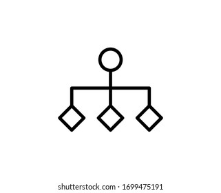 Diversification line icon. Vector symbol in trendy flat style on white background. Diversification sing for design.