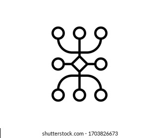 Diversification line icon. Vector symbol in trendy flat style on white background. Diversification sing for design.