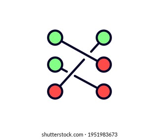 Diversification line icon. Vector symbol in trendy flat style on white background. Commerce sing for design.