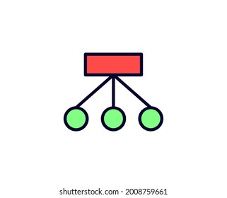 Diversification line icon. Vector symbol in trendy flat style on white background. Commerce sing for design.