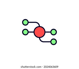Diversification line icon. Vector symbol in trendy flat style on white background. Commerce sing for design.