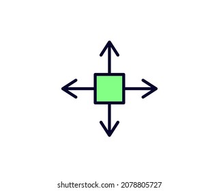 Diversification line icon. Vector symbol in trendy flat style on white background. Commerce sing for design.