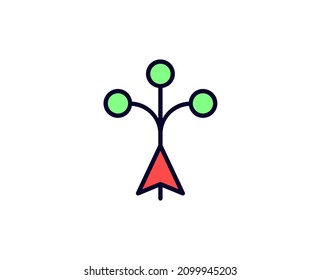 Diversification line icon. Vector symbol in trendy flat style on white background. Commerce sing for design.