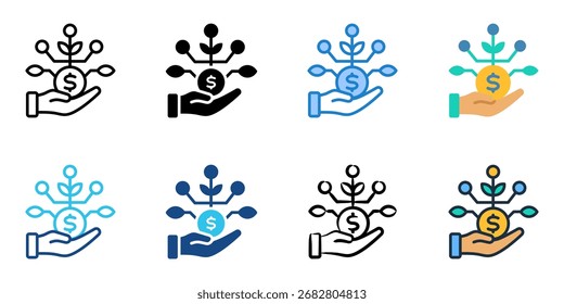 Conjunto de diversificação de coleção de vários estilos 
