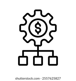diversification Vector Lineal Icon on white background.